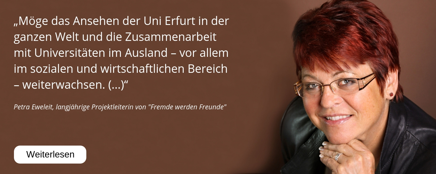 Petra Eweleit, Fremde werden Freunde, 25 Jahre Uni Erfurt