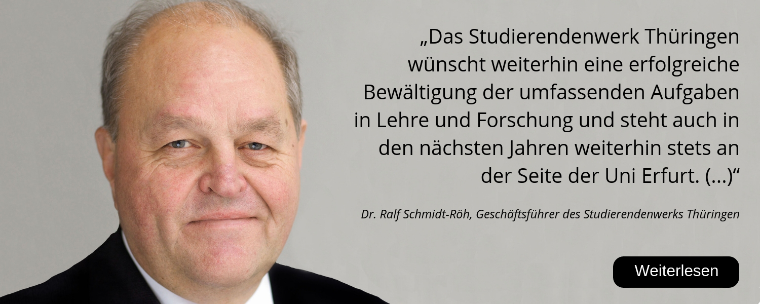 Dr. Ralf Schmidt-Röh, Stw Thüringen, Studierendenwerk, 25 Jahre Uni Erfurt